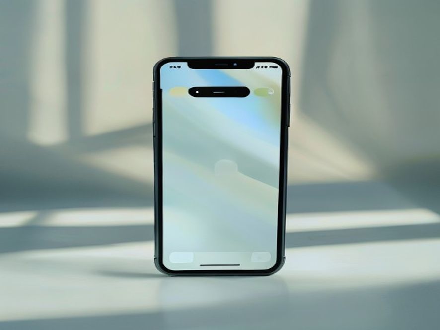 Mobile phone with apps highlighted on screen